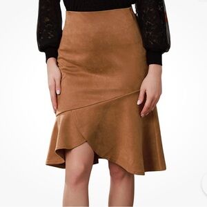 Belle Poque elegant retro faux suede skirt NWT 2XL